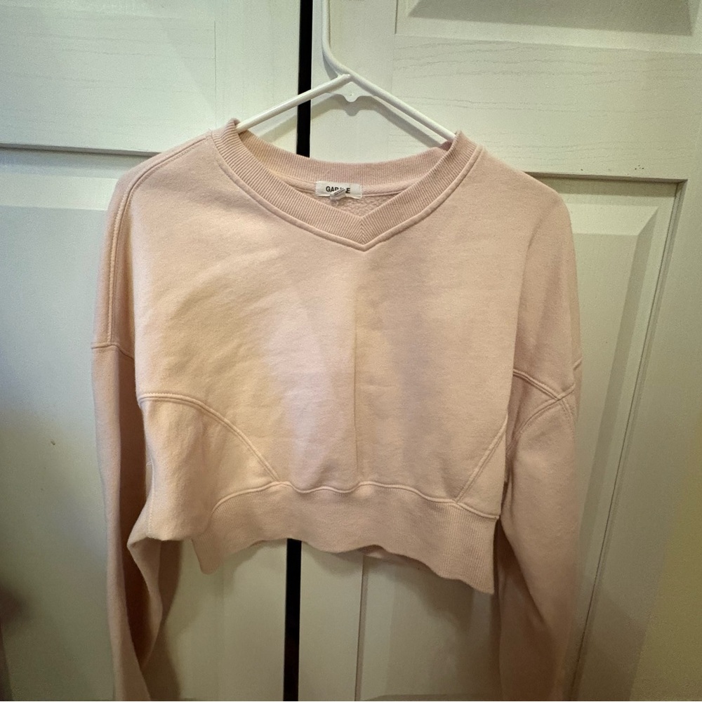 Garage pink crop top, V neck